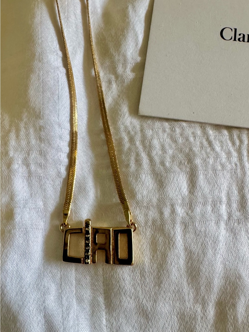 Clare V - gold necklace in CIAO